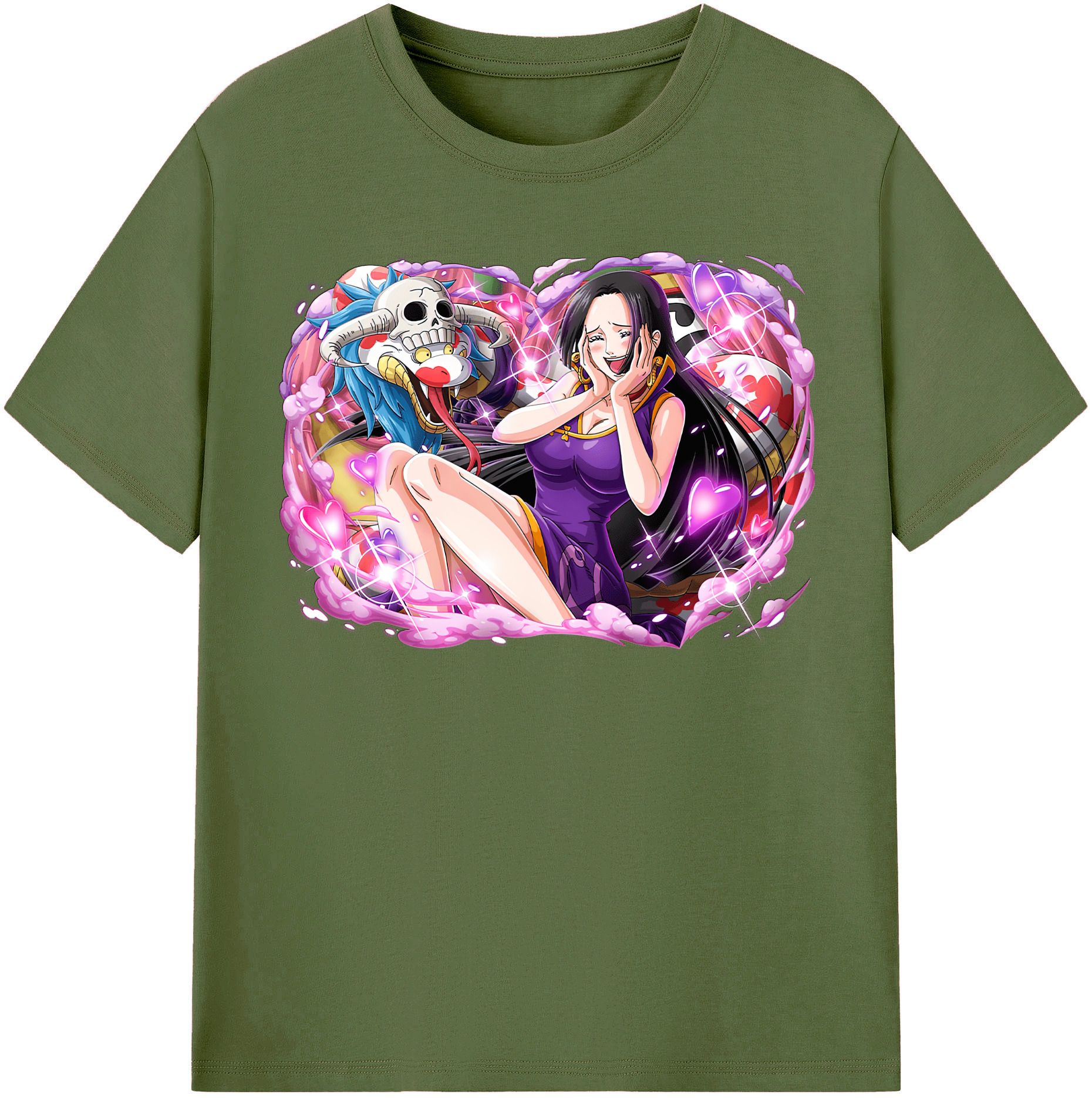 ワンピース ボア・ハンコック ONE PIECE Boa·Hancock 綿100％半袖Tシャツ（フロントプリント）
